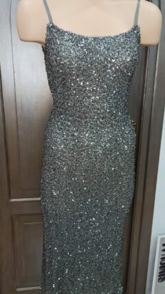 Vestido lentejuelas plata