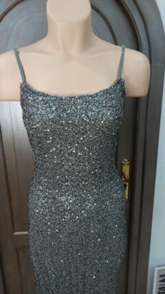 Vestido lentejuelas plata